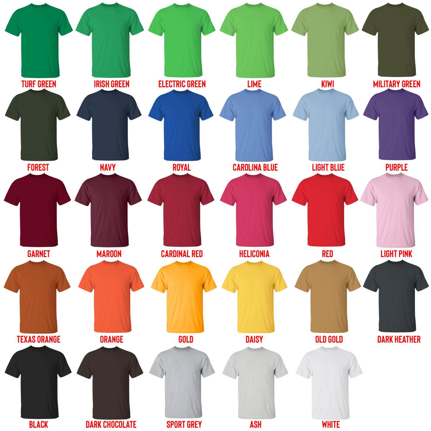 t shirt color chart - One Piece Merch Canada