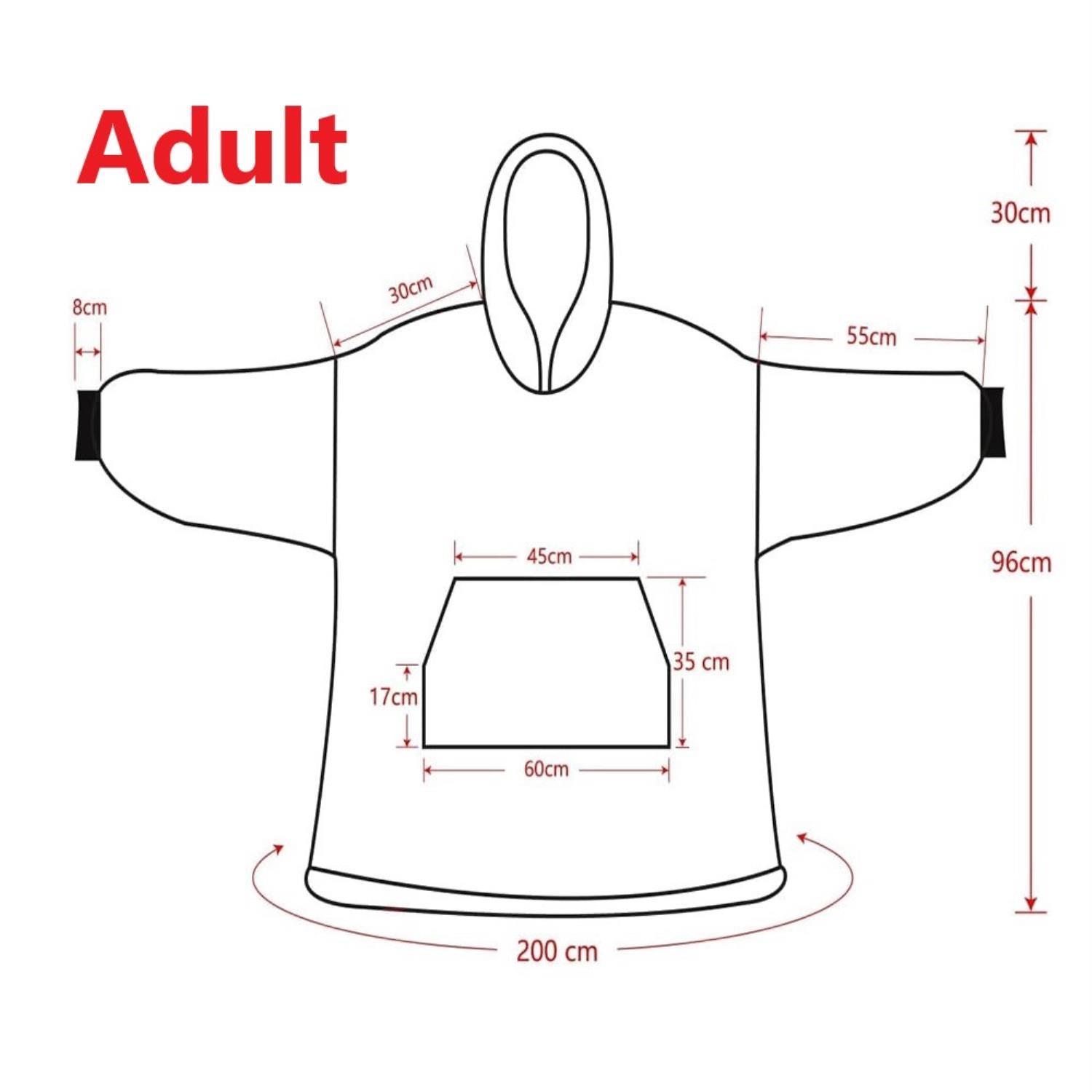snug hoodie adult size chart - One Piece Merch Canada