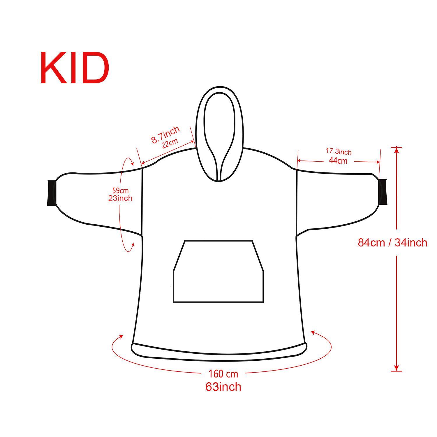 snug hoodie kid size chart - One Piece Merch Canada