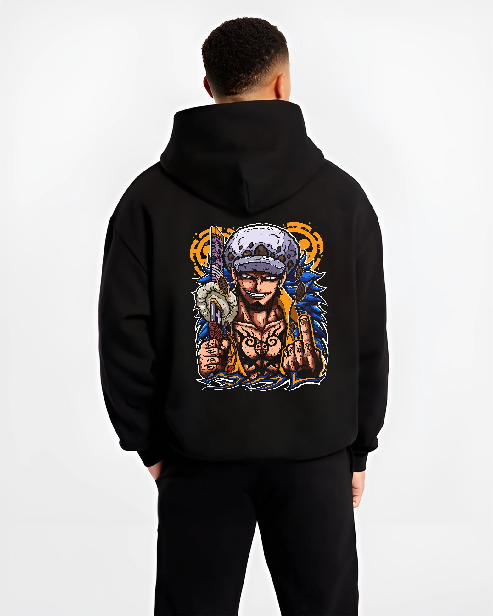 Trafalgar Law One Piece Heart Pirates Streetwear Hoodie - Image 2