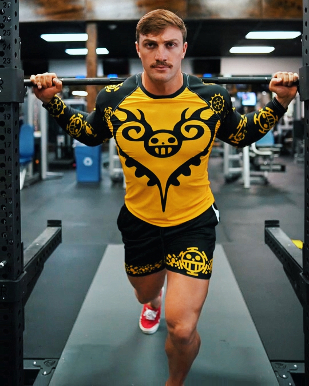Trafalgar D. Water Law Black Punk Hazard One Piece Gym Shorts - Image 3