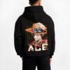 ACEV8 B.black hoodie male back view - One Piece Merch Canada