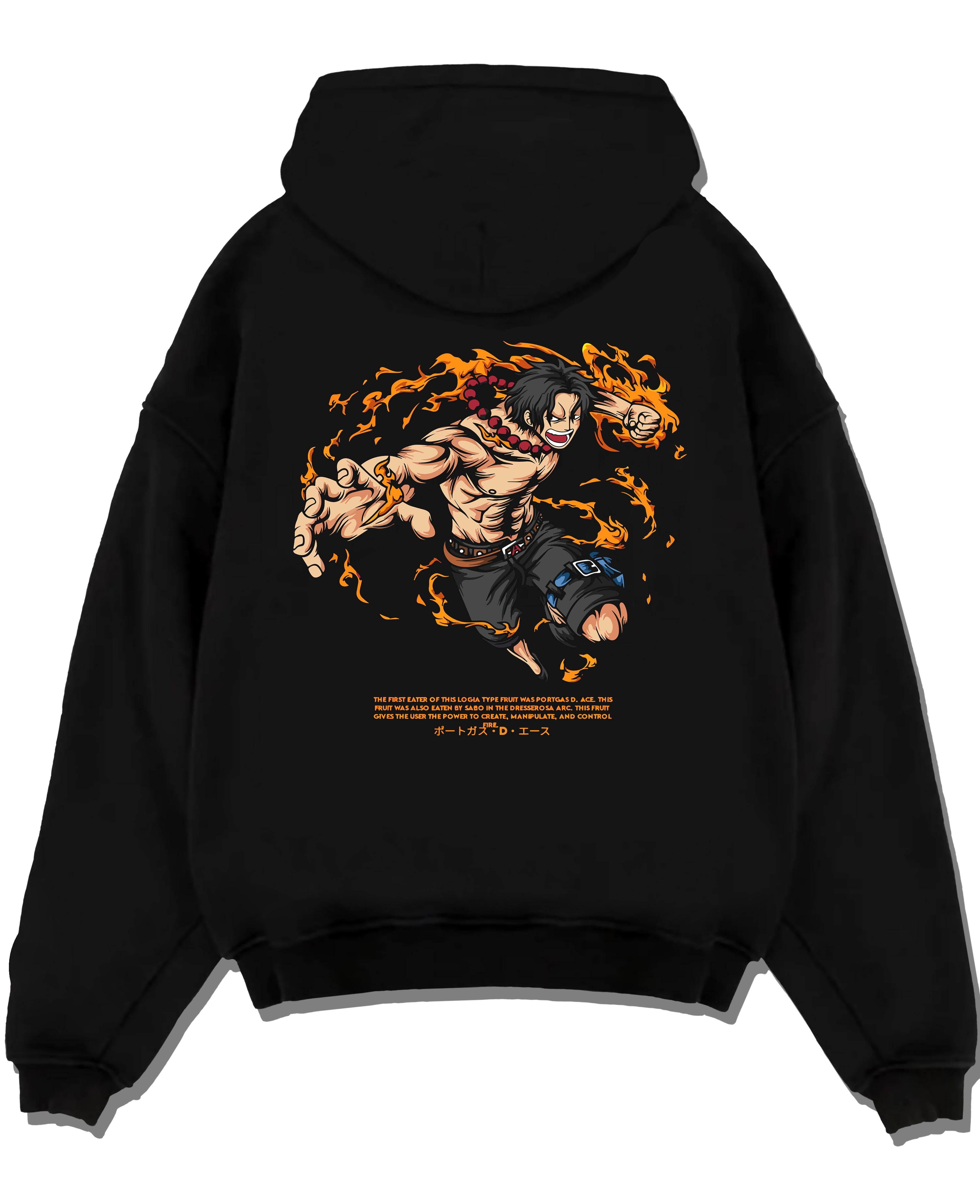 Portgas D. Ace One Piece Fire Fist Anime Streetwear Hoodie