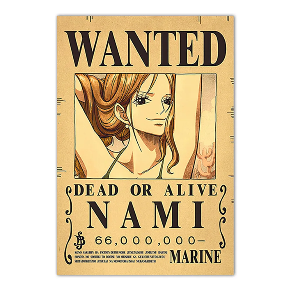 Nami One Piece Bounty Wanted Poster
