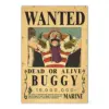 Buggy One Piece Bounty Wanted Poster
