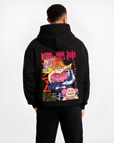 BMOMEX B.black hoodie male back view - One Piece Merch Canada
