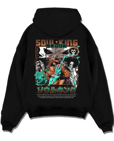 Brook Soul King One Piece Flame Music Scene Hoodie