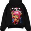 CHPP01 A.black hoodie flat back design - One Piece Merch Canada