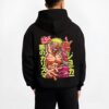 DOFQTE B.black hoodie male back view - One Piece Merch Canada