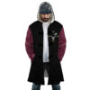 Dracule Mihawk One Piece AOP Hooded Cloak Coat FRONT Mockup - One Piece Merch Canada