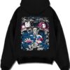 KUMA2EX A.black hoodie flat back design - One Piece Merch Canada