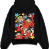 LUFCAP A.black hoodie flat back design - One Piece Merch Canada