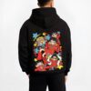 LUFCAP B.black hoodie male back view - One Piece Merch Canada