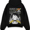 LUFPRT A.black hoodie flat back design - One Piece Merch Canada