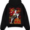LUFRED A.black hoodie flat back design - One Piece Merch Canada