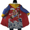 Luffy Gear 5 Sea Wave OP AOP Hooded Cloak Coat NO HOOD Mockup - One Piece Merch Canada