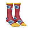 Luffy Wano One Piece Socks SIDE mockup - One Piece Merch Canada