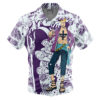Marco The Phoenix Aloha OP Short Sleeve Hawaiian Shirt FRONT mockup - One Piece Merch Canada