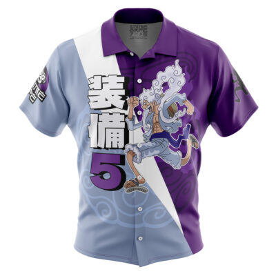 Monkey D. Luffy Gear 5th V4 One Piece Button Up Hawaiian Shirt