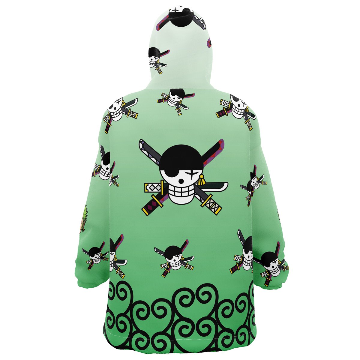 Zoro Pattern One Piece Snug Oversized Blanket Hoodie - Image 2