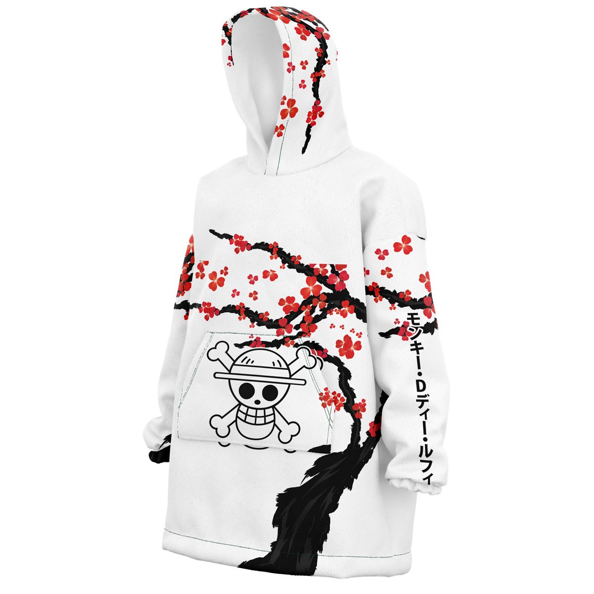 Monkey D. Luffy Pirate King One Piece Snug Oversized Blanket Hoodie - Image 3