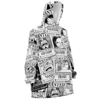 Straw Hat Wanted Pattern One Piece Snug Oversized Blanket Hoodie