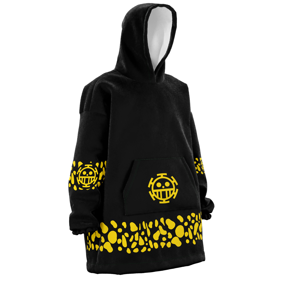Black Trafalgar D. Water Law Punk Hazard One Piece Snug Oversized Blanket Hoodie - Image 2