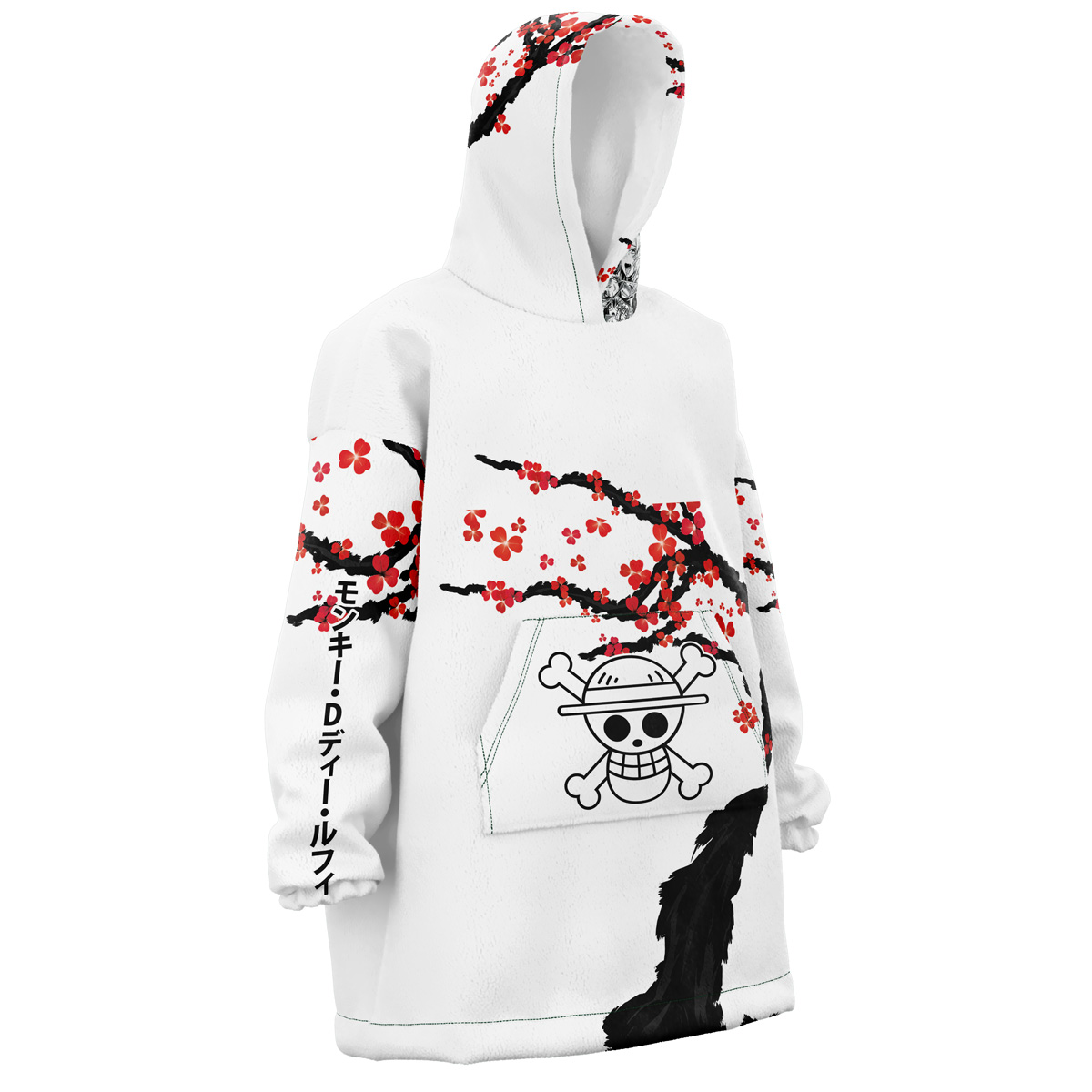 Monkey D. Luffy Pirate King One Piece Snug Oversized Blanket Hoodie - Image 2