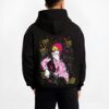 ROSQTE B.black hoodie male back view - One Piece Merch Canada
