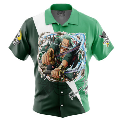 Roronoa Zoro One Piece Button Up Hawaiian Shirt