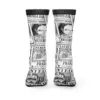 Straw Hat Wanted Pattern One Piece Socks BACK mockup - One Piece Merch Canada