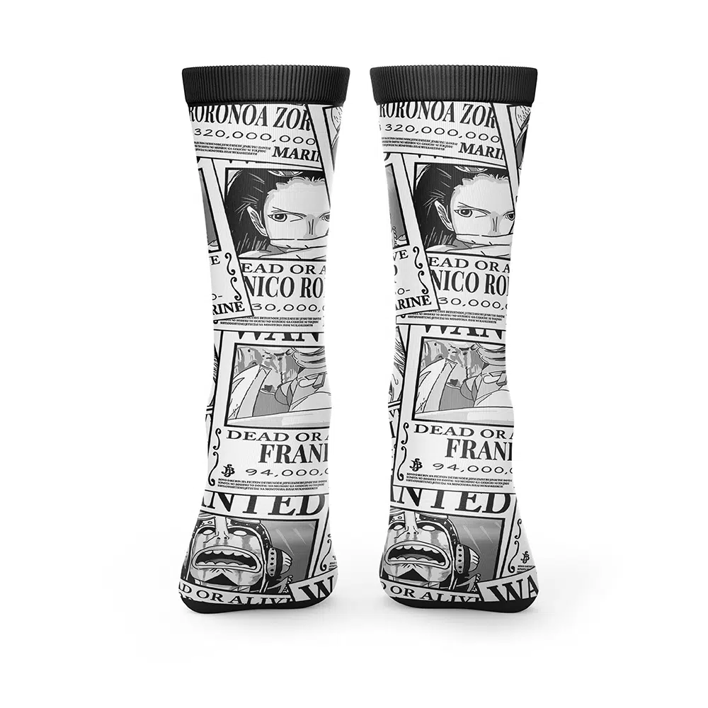 Straw Hat Wanted Pattern One Piece Socks - Image 2