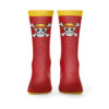 Straw Hats Luffy One Piece Socks BACK mockup - One Piece Merch Canada