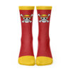 Straw Hats Luffy One Piece Socks FRONT mockup - One Piece Merch Canada