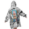 Tony Chopper Manga Panels One Piece Oodie Blanket BACK Mockup - One Piece Merch Canada