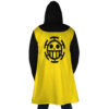 Trafalgar Law One Piece Hooded Cloak Coat BACK Mockup - One Piece Merch Canada