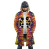 Trippy Luffy One Piece AOP Hooded Cloak Coat FRONT Mockup - One Piece Merch Canada