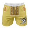 Usopp Straw Hat OP Gym Shorts FRONT mockup - One Piece Merch Canada