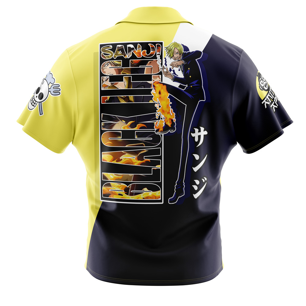 Vinsmoke Sanji One Piece Button Up Hawaiian Shirt - Image 2