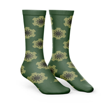 Zoro Wano One Piece Socks SIDE mockup - One Piece Merch Canada