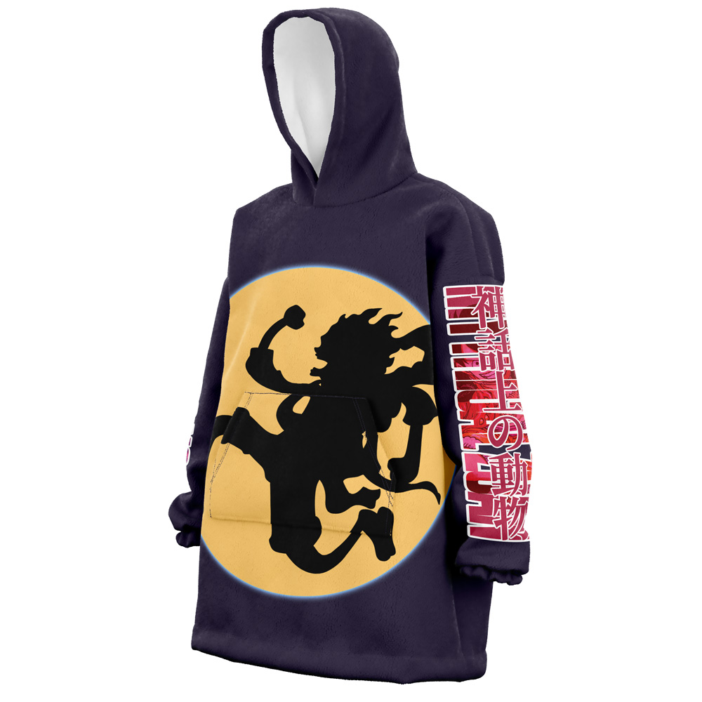 Gear 5th Luffy One Piece Streetwear Snug Oversized Blanket Hoodie - Image 2