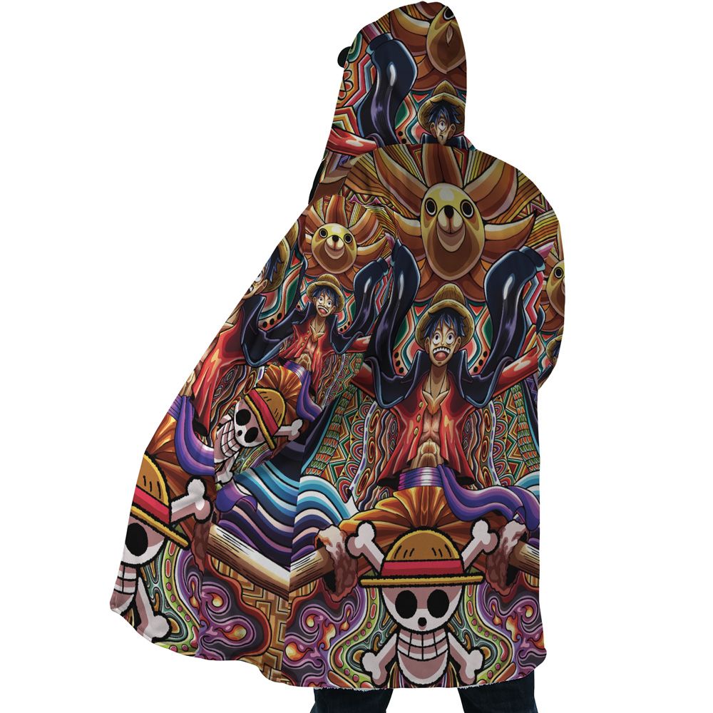 Trippy Monkey D. Luffy One Piece Dream Cloak Coat - Image 3