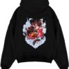 luffy one piece black hoodie flat back design - One Piece Merch Canada