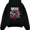 luffy one piece snakeman black hoodie flat back design - One Piece Merch Canada