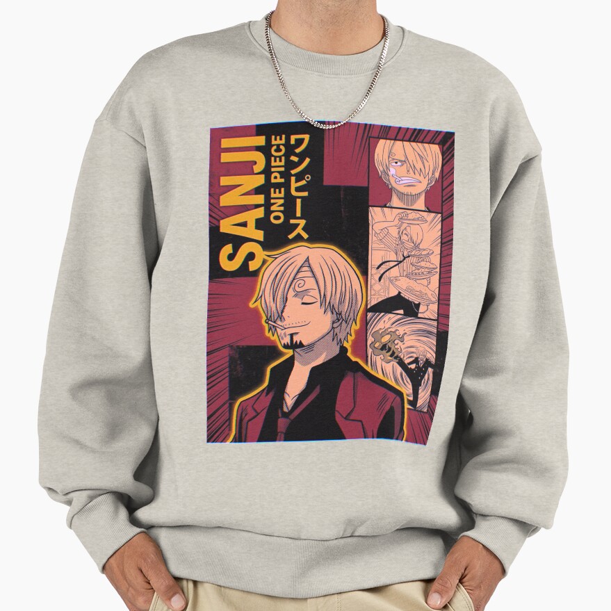 Sanji Retro Video Game Poster Sweatshirt - Image 4