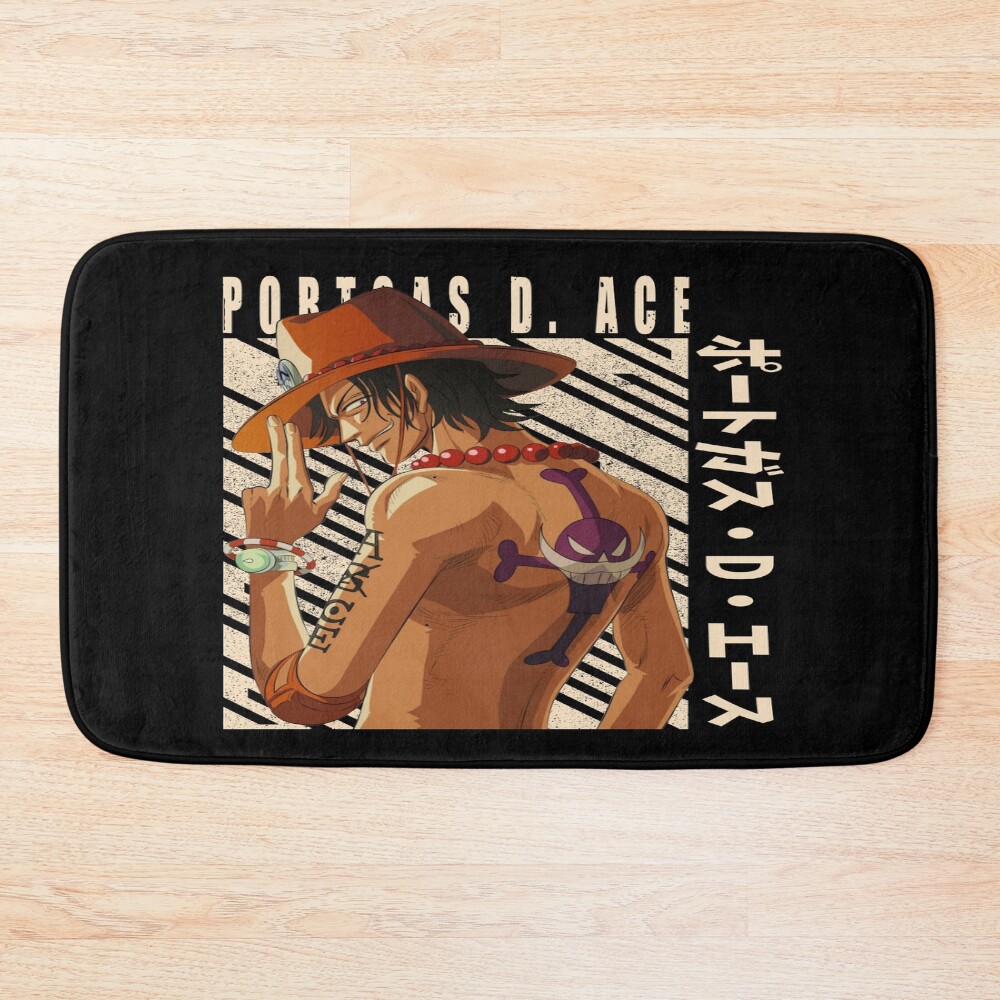 Portgas D Ace Fire Fist Bath Mat