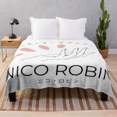 Nico Robin Minimal Logo Throw Blanket