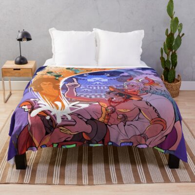 Portgas D Ace And Yamato Throw Blanket