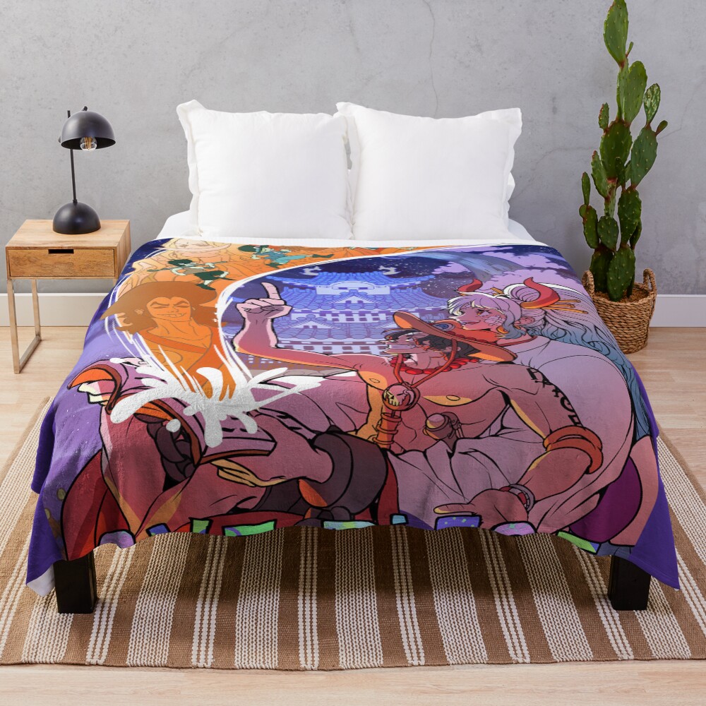 Portgas D Ace And Yamato Throw Blanket