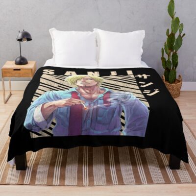 Sanji Diable Jambe Style Throw Blanket